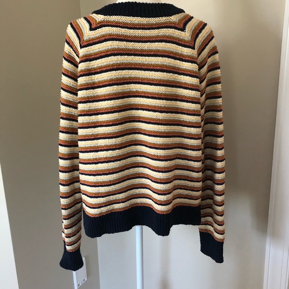 Madewell V neck pullover with stripes, size M - Picture 3 of 7